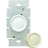 Lutron FSQ-2FH-DK Electronics Rotary On/Off Fan-Speed Control, 1 White and 1 Ivory Knob Included