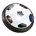 eyscar Hover Soccer Ball, Electric Air Power Soccer Disc, Kids Educational Toys, Boy and Girl Gifts, Toy Football With LED Lights and Foam Bumpers for Indoor Outdoor with Parents Game (Black)