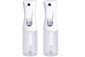 VIGOR PATH Continuous Spray Bottle with Ultra Fine Mist - Versatile Water Sprayer for Hair, Home Cleaning, Salons, Plants, Aromatherapy, and More - Hair Spray Bottle (Clear - 5oz (2 Pack)