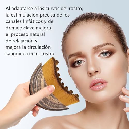 Lymphatic Contour Face Brush, Herramientas para masajes faciales, belleza y relajación de los músculos del faciales, Diseño Ergonómico, ajuste preciso a la piel, Perfecto para Belleza de Cuello y Cara (1PCS)