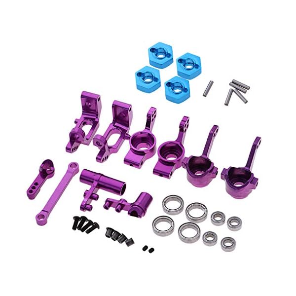 freneci RC Autolenkungssatz & Rad Sechskantantrieb für HSP 94123 1/10 RC Buggy – Bild 4