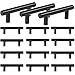 Probrico 15 Pack 2-1/2 Inch Hole to Hole Spacing Flat Black Modern Cabinet Hardware Drawer Handle Kitchen Cupboard T Bar Pull Dresser Knobs Set