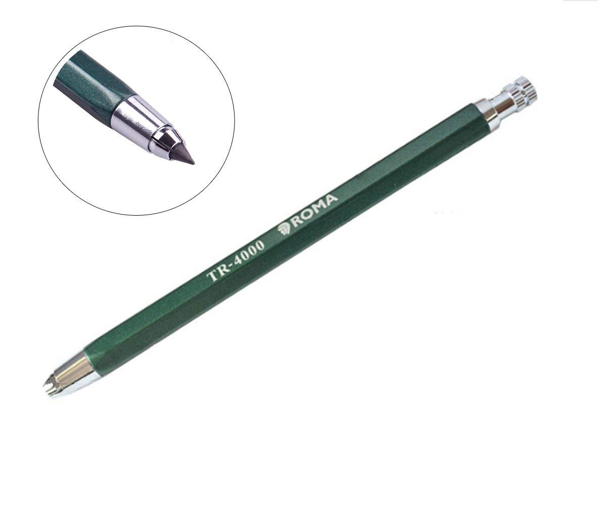 Ylucky Mechanical Pencils, 4mm Pencil Leads Automatic Drawing Sketching Drafting Mechanical Drop Clutch Pencil Portable Plastic Barrel Office School Art Supplies Graphit Pencils