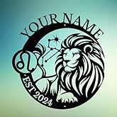 Custom The Zodiac Metal Sign,Constellation Personalized Name, Led Lights Funny Vintage Metal Signs,Wall Art Decor Outdoor (Leo)