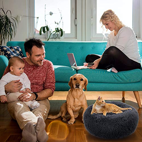 SUGAR PET SHOP Marshmallow Cat Bed For Indoor Cats Calming Cat Bed