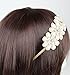 Beige Great Gatsby/Flapper Inspired Fashion Headband/Hairband with Faux Pearls & Rhinestones by Lucky Fifty7