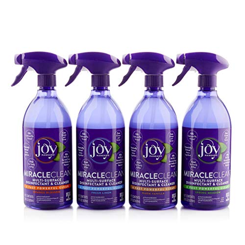Joy Miracle Clean 2 (28) OZ Fast & Powerful Disinfect & Clean Set (Vanilla)
