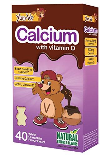 Yum V's Calcium Plus D, White Chocolate, 40 Count