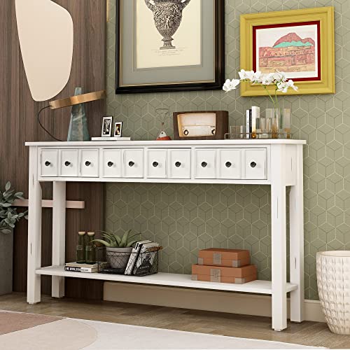 Farmhouse 60” Long Console Table Entryway Table with Different Size