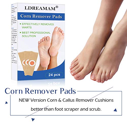 Corn Remover,Foot Corn Remover Pads, Corn Callus Remover Cushions,Corn Plaster with Hole,Corn Remover Pads for Foot Corn Removal Reduces Pain,24 Pads - Thumbnail 3