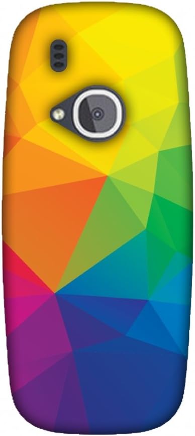 AMZER Slim Fit Handcrafted Designer Printed Snap On Hard Shell Case Back Cover for Nokia 3310 - Polygon Fun 1 HD Color, Ultra Light Back Case