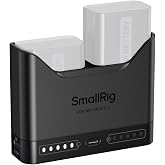 SMALLRIG NP-FW50 Battery Charger for Sony, 11W USB-C Dual Slot 2H Charge | LED Display, Full Compatible with Sony A6000 A6100
