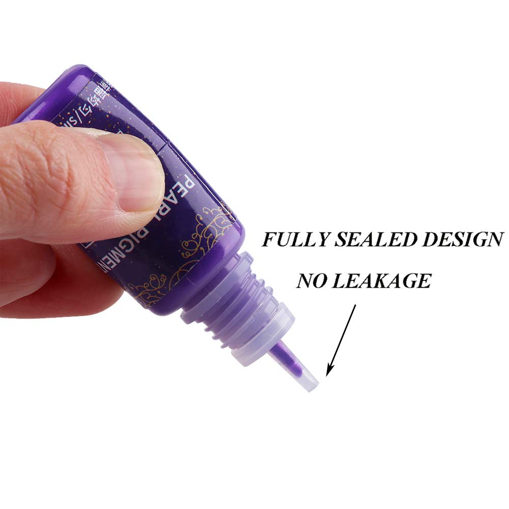 20 Metallic Epoxy Resin Color Pigment Liquid Pearl Epoxy UV Resin Dye Colorant, 0.35oz Each