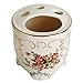 YALONG 5-Piece Red Rose Floral Ceramic Bathroom Accessory Set, Includes Soap/Lotion Dispenser, Toothbrush Holder, Tumbler, and Soap Dish for Father's Day