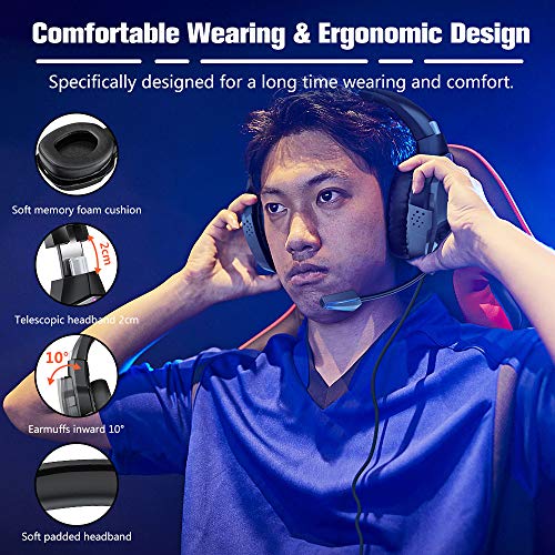 VersionTECH. Gaming Headset for PS5 PS4 Xbox One Controller, Game
