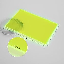 5 Pack Acrylic Sheet Green Fluorescent Colored