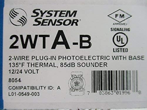 System Sensor 2WTA-B Smoke Alarm with Sounder, Relay and Isolator ...