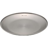 Snow Peak Tableware Plate, TW-034, Stainless Steel, Lightweight for Camping Everyday Use, Made in Japan, Lifetime Product Guarantee