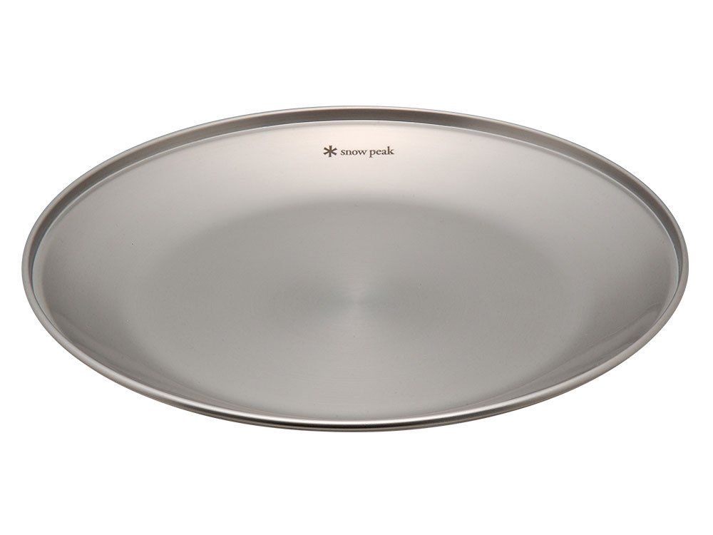 Snow Peak Tableware Plate - Lightweight, Rust Resistant, and Durable - 8.5 x 8.5 x .75 in