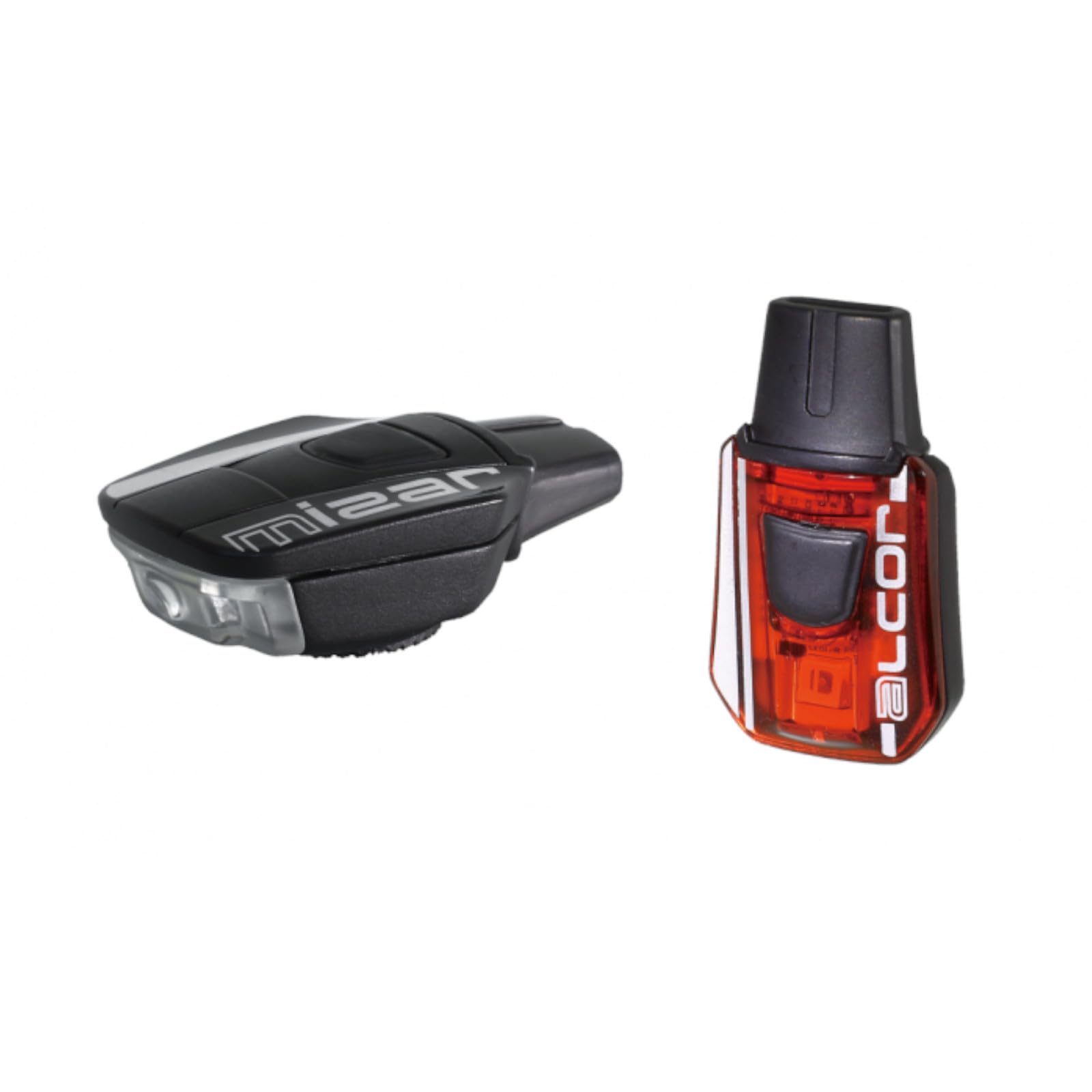 Moon Light the Way You Ride On Mizar 40lm & Alcor 15lm IPX4 Front and Rear Rechargeable Cycle Light Set, Black