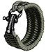 The Friendly Swede Trilobite Extra Beefy 550 lb Paracord Survival Bracelet with Stainless Steel Black Bow Shackle, Available in 3 Adjustable Sizes (Army Green, fits 7