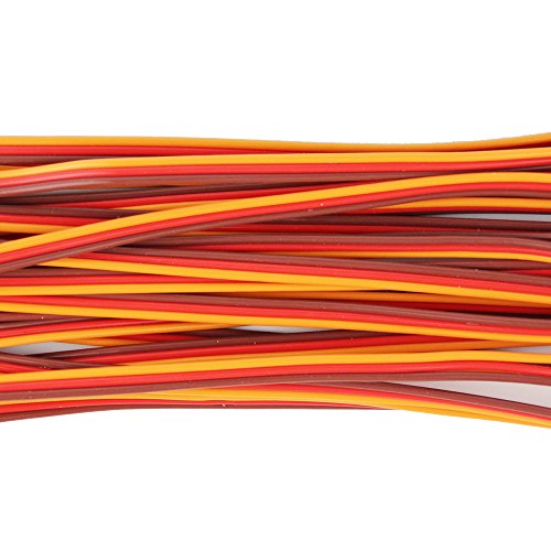 OliYin 20pcs 5.90inch 15cm 150mm Male to Male Lead Plug Servo Extension Wire Cable Line RC Model Aircraft Stranded 22awg 60 Cores Futaba JR