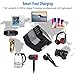 Travel Adapter International Power Adapter w/4 Fast Charging USB 3.0 Ports, Universal Power Adapter All in One Universal Travel Plug Adapter for USA EU UK AUS Over 170 Countries