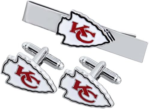 Men's The Team Logo Symbol Series Cufflinks and Tie Clip with Gift Box