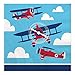 Big Dot of Happiness Taking Flight - Airplane - Vintage Plane Baby Shower or Birthday Party Luncheon Napkins (16 Count)