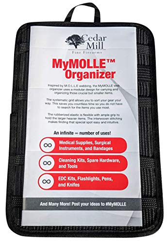 MyMOLLE Elastic Webbing Travel Kit Grid Organizer Accessories EDC First-Aid Supplies Emergency Survival Self Defense Weapon Gun Cleaning Hunting Gear Break-away Tactical Military Pouch Gift Father Men