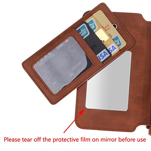 image for Urvoix iPhone 7 / iPhone 8 Case, Premium Leather Zipper Wallet Multi-F