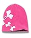 Under Armour Girls' UA Glow Beanie (Youth), Rebel Pink (652)/White, One Size Fits All