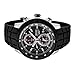 Seiko Men's SNAD95P1 Chronograph Black Dial Black Rubber Alarm Watch