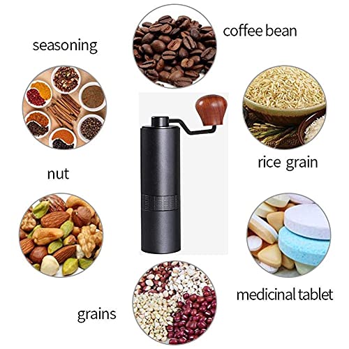 ZYZY Manuelle Kaffeemühle für Kaffeebohnen, tragbar, aus Edelstahl – Bild 6