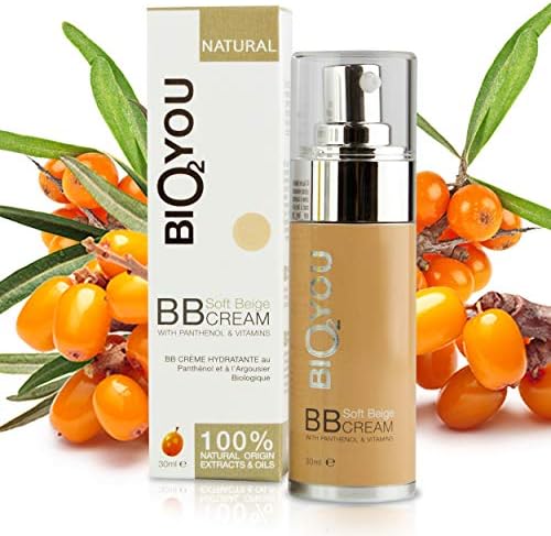 Natural Soft Beige BB Cream with Panthenol (Vitamin B5) Aloe Vera Coconut Oil Chamomile Valuable Sea Buckthorn Oil