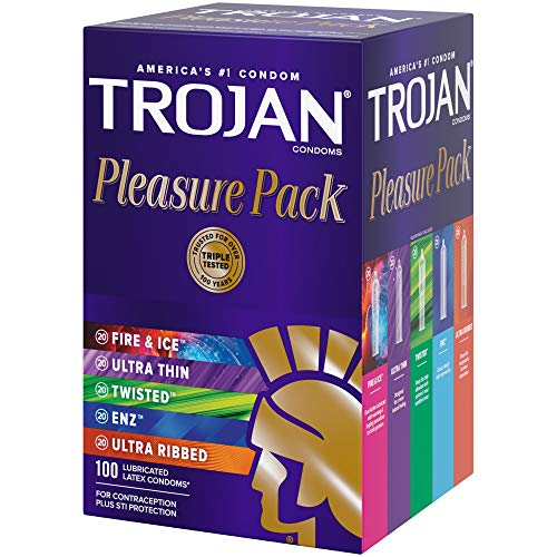 TROJAN Pleasure Variety Pack Condoms, 100 Count Pricepulse