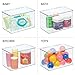 mDesign Plastic Playroom and Gaming Storage Organizer Box Containers with Hinged Lid for Shelves or Cubbies, Holds Small Toys, Building Blocks, Puzzles, Markers, Lumiere Collection, Clear