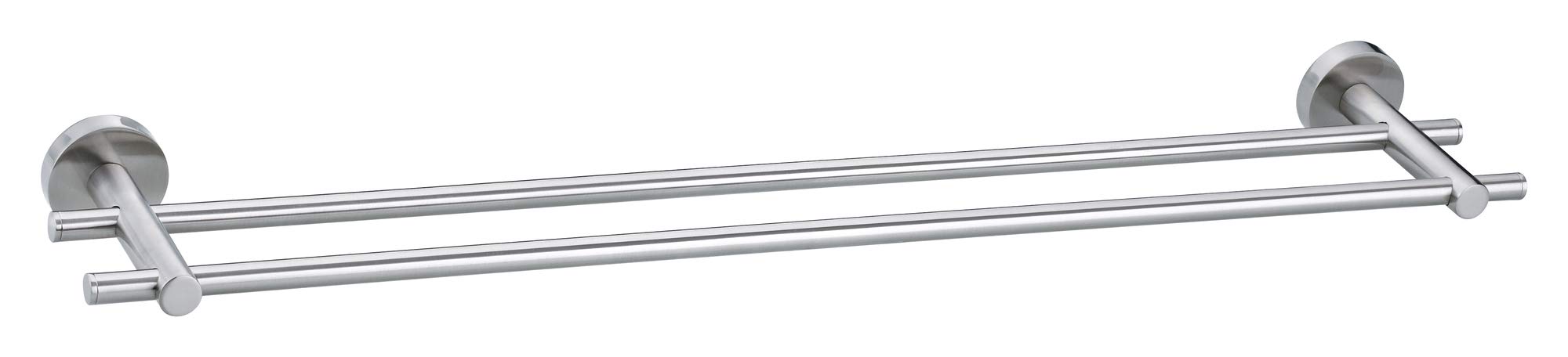 tesa MOON Towel Rail - No Drill Towel Holder in Chromed Metal - Stainless - Waterproof - Includes Removable Glue Solution