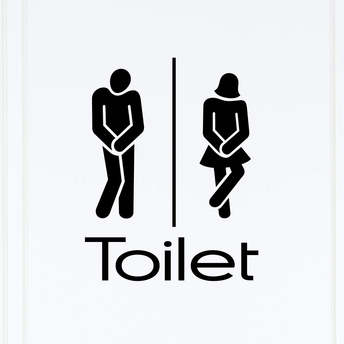 Toilet Door Sticker Bathroom Wall4Stickers Sign Vinyl Decal Cafe Shop Salon Bar Restaurant Mural