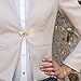 Magcessory Ribbon Bow Magnetic Eyeglass Holder Brooch, Scarf Pin, Cardigan Closure Set, Gold