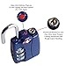 Forge TSA Lock Blue-Open Alert Indicator, Alloy Body with Hardened Steel Shackle
