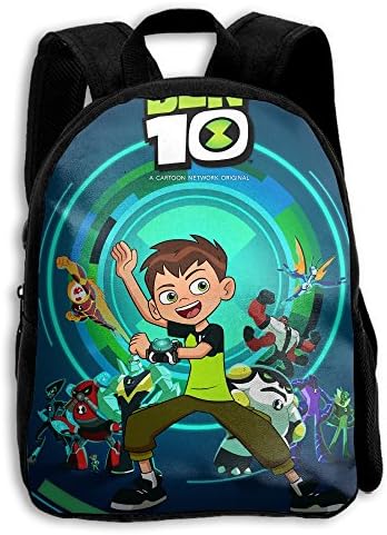 Ben-10 Colorful Kids Backpack, Comfortable Shoulder Straps,Black