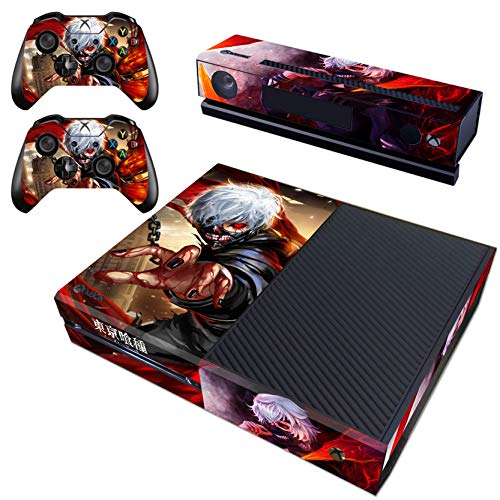 Decal Moments Regular Xbox One Skin Set Vinyl Decal Skin Stickers Protective for Xbox One Console Kinect 2 Controllers Tokyo Ghoul