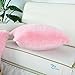 CaliTime Pack of 2 Super Soft Throw Pillow Covers Cases for Couch Sofa Bed Solid Plush Faux Fur 18 X 18 Inches Baby Pink