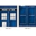 Door Wall Sticker Police Call Box - Self Adhesive Peel & Stick Repositionable Fabric Mural 31