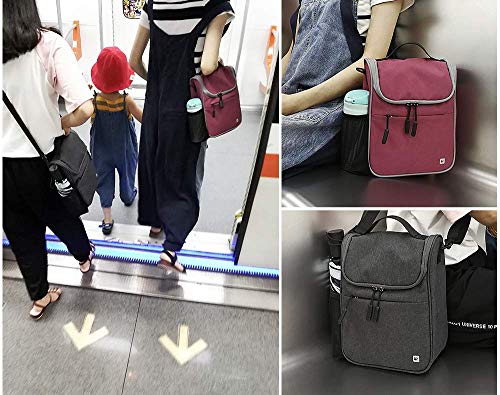 CamGo Bike Basket Bicycle Handlebar Bag Front Frame Top Tube Storage Bag Mini Shoulder/Hand Bag with Rain Cover (Grey)
