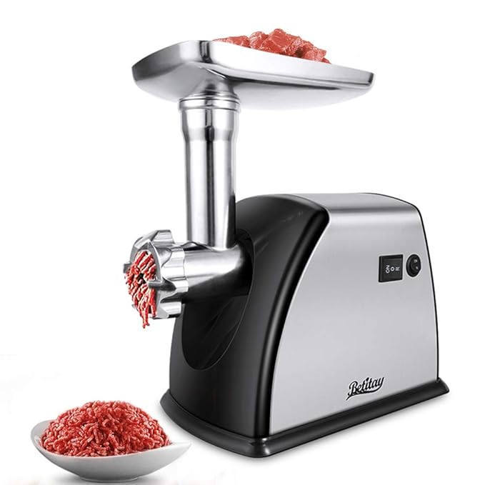 Betitay Electric Meat Grinder Mincer,1800W Max Stainless Steel Sausage