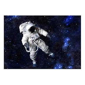 Wall26 - Spaceman Exploring The Unknown Space - Wall Mural, Removable Sticker, Home Decor - 66x96 inches
