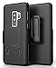Galaxy S9 Plus Belt Clip Case, [DuraClip] Slim Fit Holster Shell Combo w/Rubberized Grip Finish (Smooth Black) (S9+)