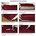 Turquoize Stretch Sofa Slipcover Couch Cover Large Oversizde Sofa Covers 1 Piece Sofa Slipcover for Living Room with Jacquard Fabric and Elastic Bottom Pet Furniture Protector (XL Sofa, Burgundy)